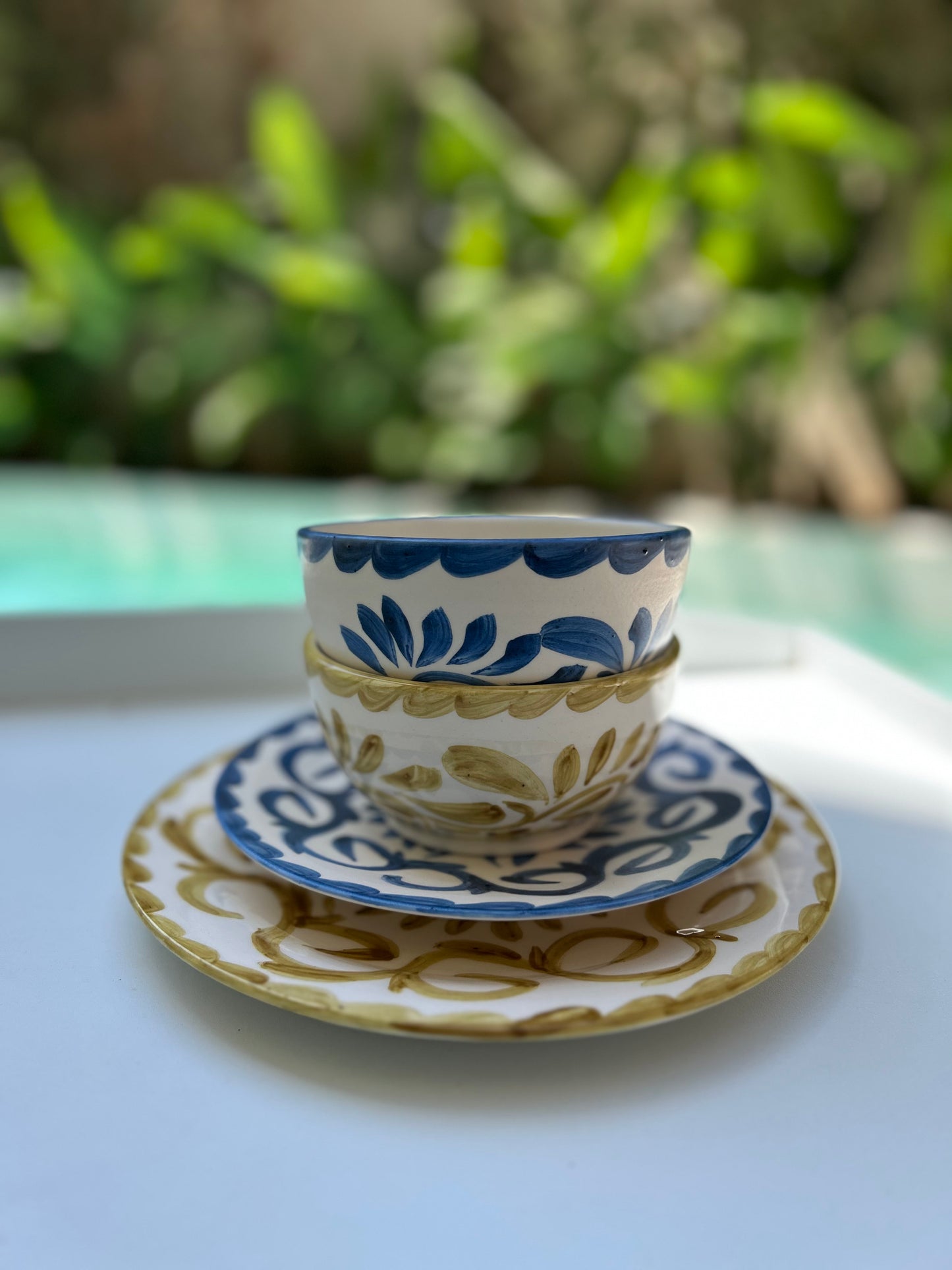 Ionic-Inspired Tableware in Indigo color- Small Plate